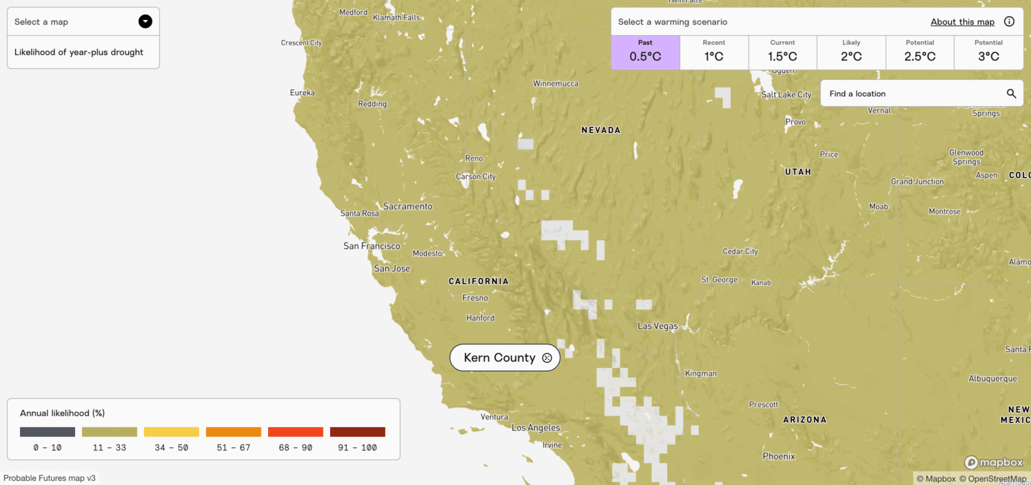 Probable Futures Climate Map